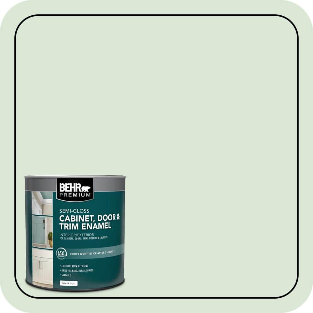 BEHR PREMIUM 1 qt. #M400-2 Glass Tile Semi-Gloss Enamel Interior/Exterior Cabinet, Door & Trim Paint