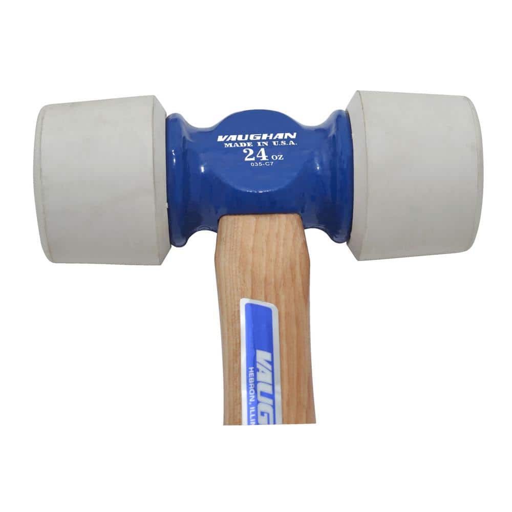 Vaughan 24 oz. White Tip Rubber Mallet with 14 in. Hardwood Handle (2)