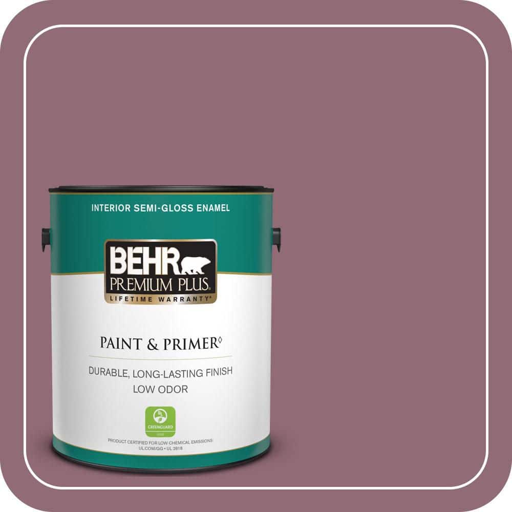 BEHR PREMIUM PLUS 1 gal. #S120-6 Full Glass Semi-Gloss Enamel Low Odor Interior Paint & Primer