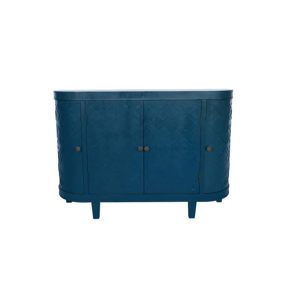 COWLOWN 47.44 in. W x 15.16 in. D x 32.87 in. H Bathroom Blue Linen Cabinet (1)