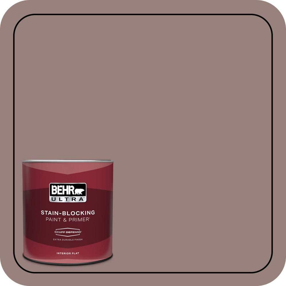 BEHR ULTRA 1 qt. #N130-5 Mystere Extra Durable Flat Interior Paint & Primer (1)