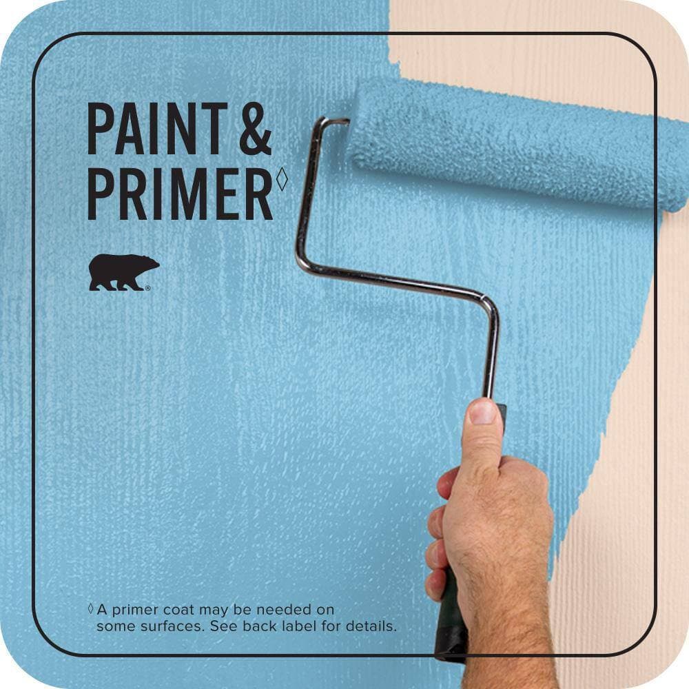 BEHR PREMIUM PLUS 1 qt. #540B-4 Horizon Haze Flat Exterior Paint & Primer (2)