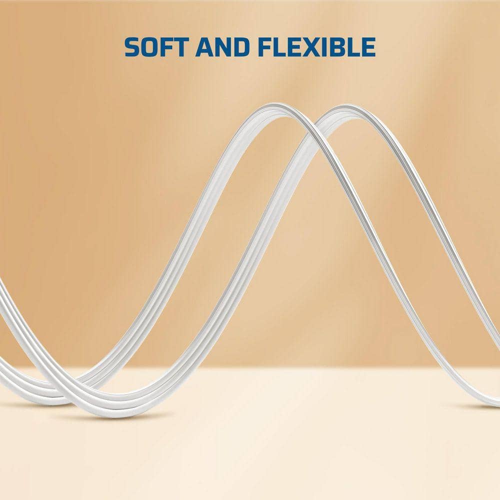 DEWENWILS 25 ft. 16/3 AWG Indoor Extension Cord with 3-Prong 3 Outlets and SPT-3 Cord, White, 1-Pack (3)