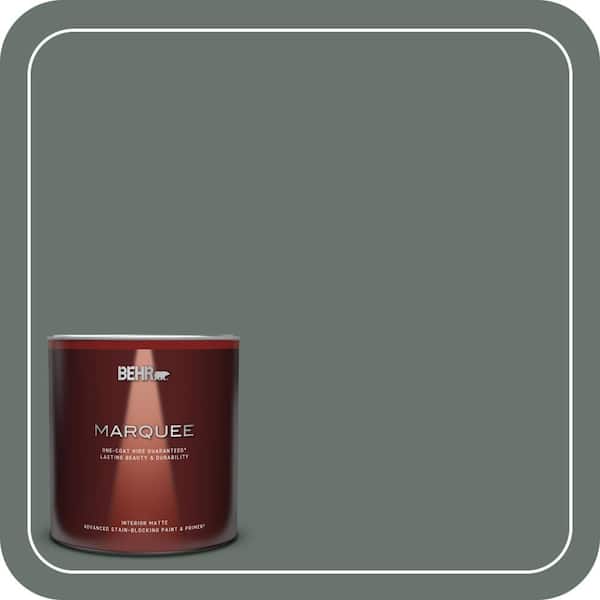 BEHR MARQUEE 1 Qt. #PPU12-18 Heritage Park One-Coat Hide Matte Interior Paint & Primer (2)