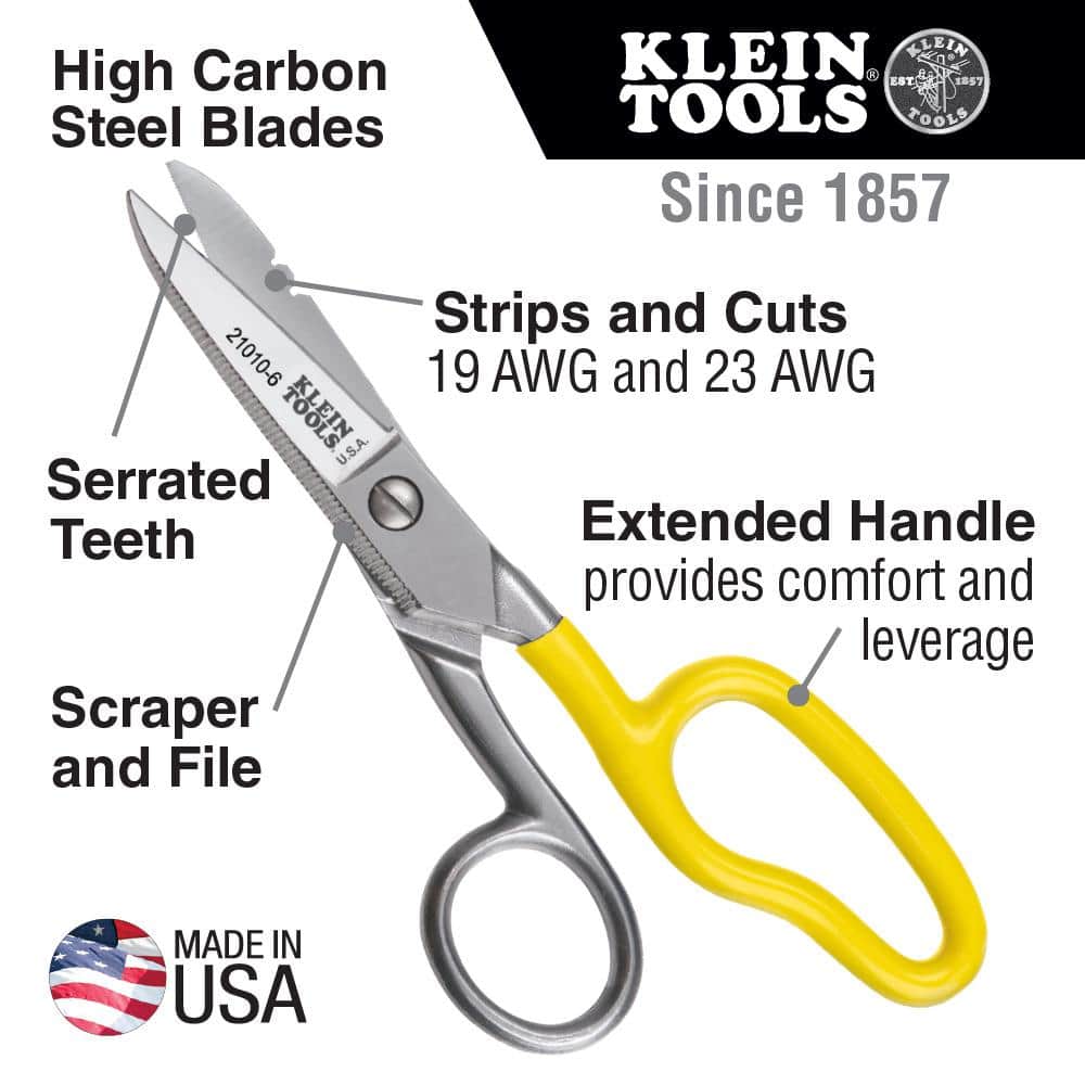 Klein Tools Impact Punch Down Tool and Heavy-Duty Scissors Tool Set (3)