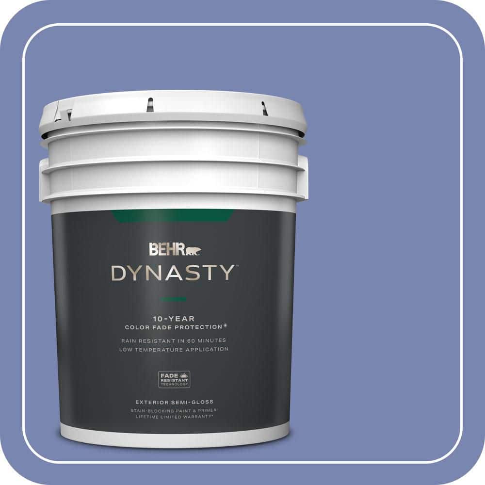 BEHR DYNASTY 5 gal. #610B-5 Corsican Purple Semi-Gloss Exterior Stain-Blocking Paint & Primer
