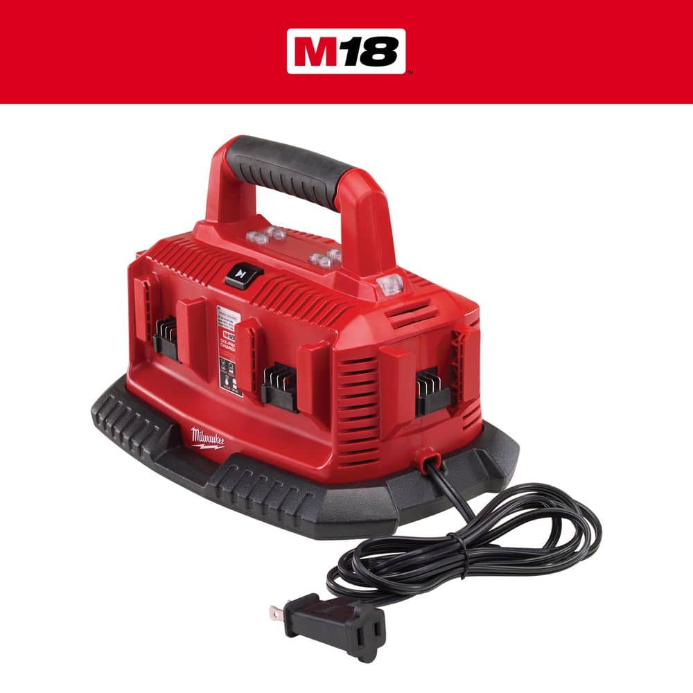 Milwaukee M18 18-Volt Lithium-Ion 6-Port Sequential Battery Charger (1)