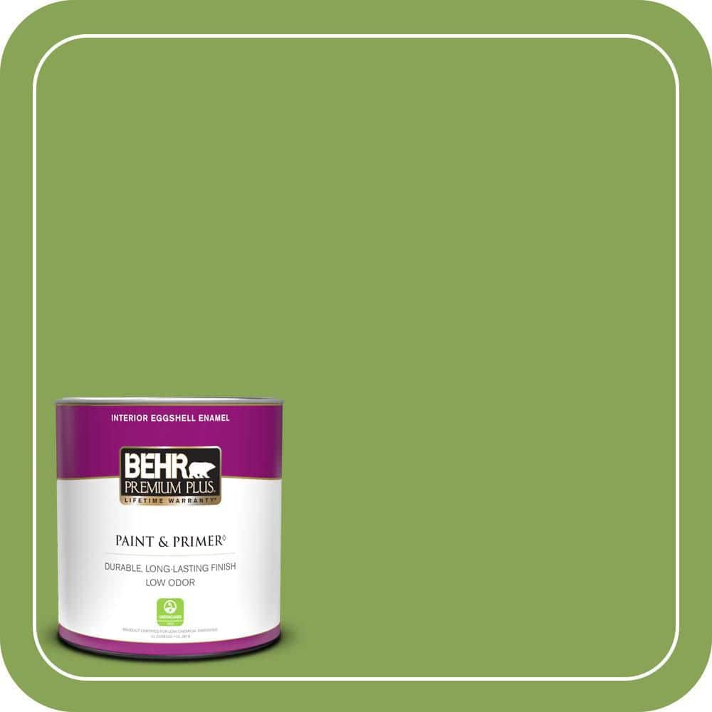 BEHR PREMIUM PLUS 1 qt. #P370-6 Salamander Eggshell Enamel Low Odor Interior Paint & Primer