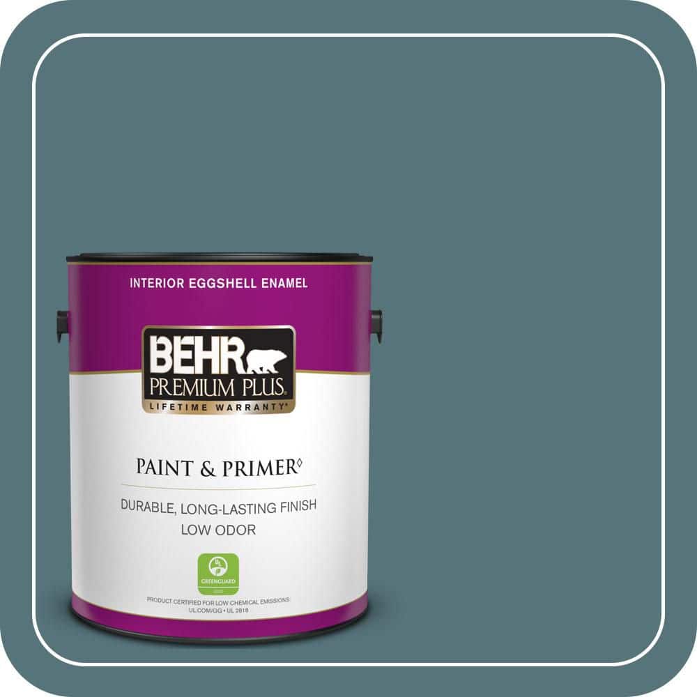BEHR PREMIUM PLUS 1 gal. Home Decorators Collection #HDC-FL15-03 Blue Sage Eggshell Enamel Low Odor Interior Paint & Primer (1)