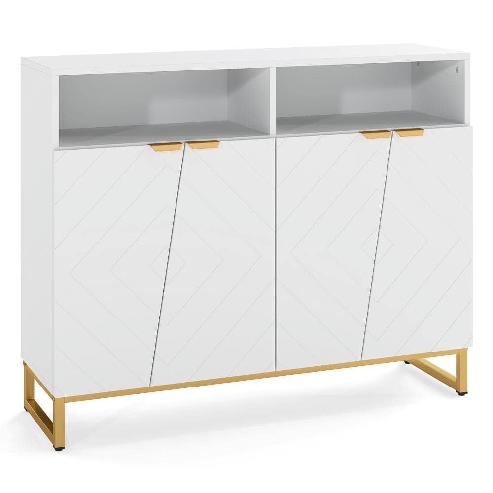 Volenca Modern Sideboard Storage Cabinet with 4 Doors and Adjustable Shelves (1)