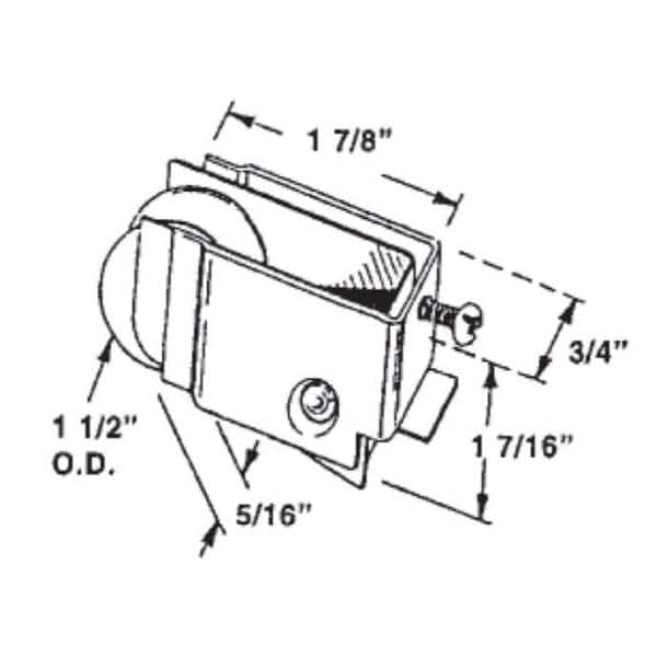 Barton Kramer Patio Door Roller Assembly for Lumidor Sliding Glass Door (2)