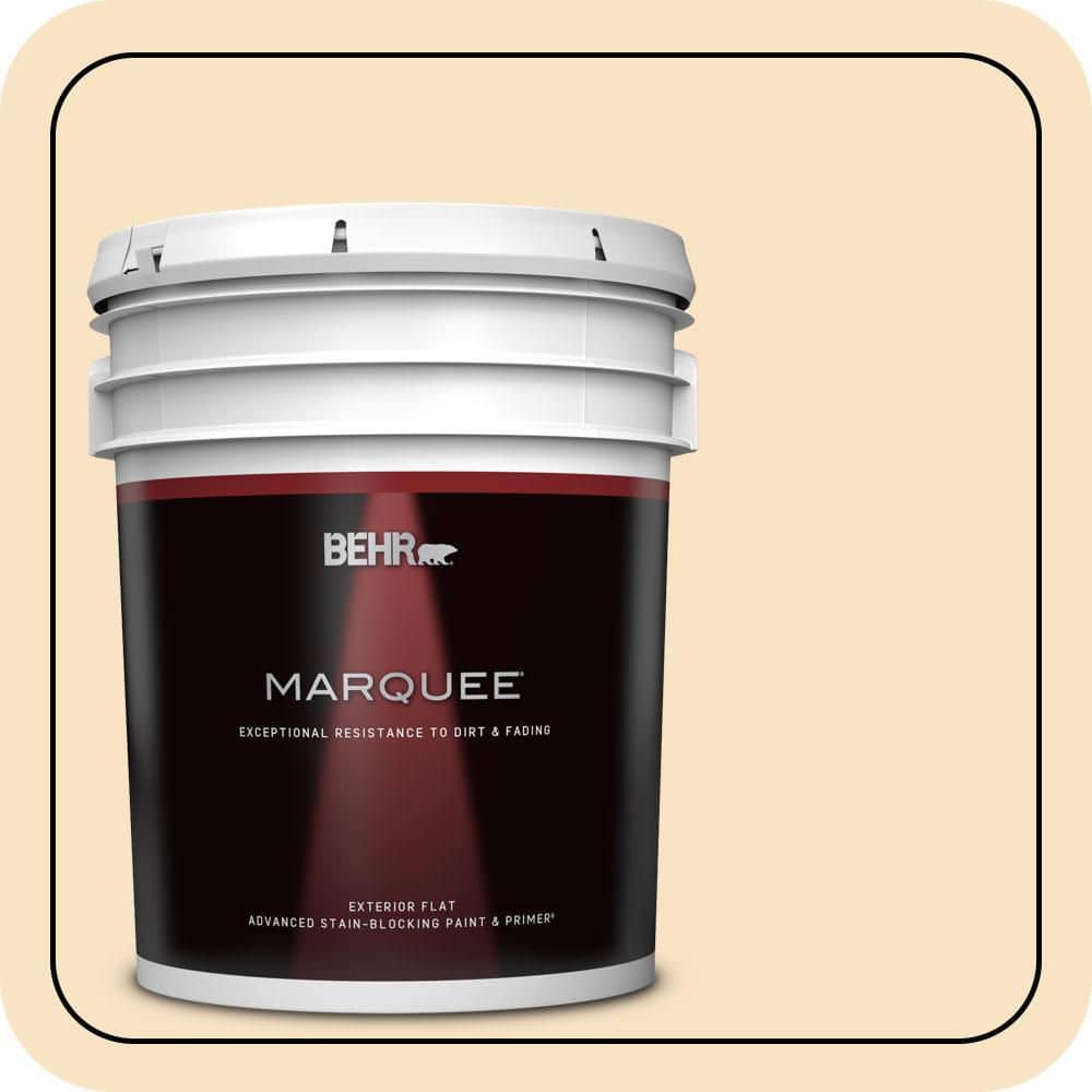 BEHR MARQUEE 5 gal. #QE-18 Moonglow Flat Exterior Paint & Primer (1)