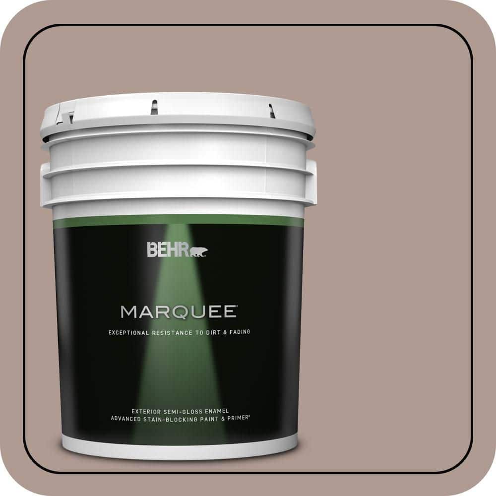 BEHR MARQUEE 5 gal. #N170-4 Coffee with Cream Semi-Gloss Enamel Exterior Paint & Primer