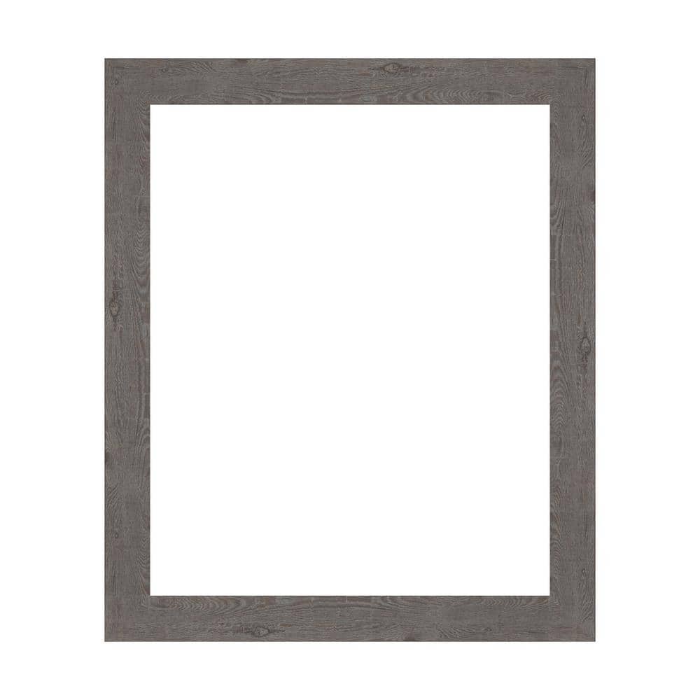 Amanti Art Mirror Makeover Rustic Plank Grey Narrow 21.25in. W x 25.25 in. H Bathroom Mirror Frame Border Kit-Fits a 20 x 24 Mirror (1)