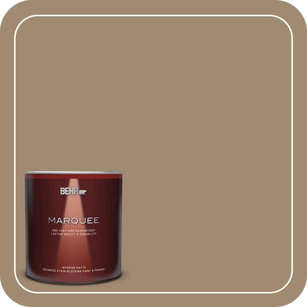 BEHR MARQUEE 1 qt. #PMD-102 River Mud Matte Interior Paint & Primer