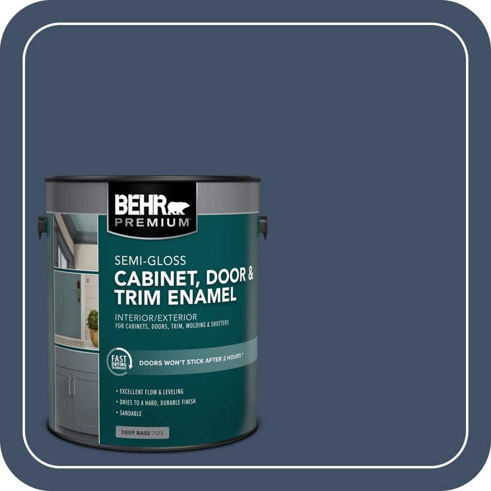 BEHR PREMIUM 1 gal. #580F-7 December Eve Semi-Gloss Enamel Interior/Exterior Cabinet, Door & Trim Paint