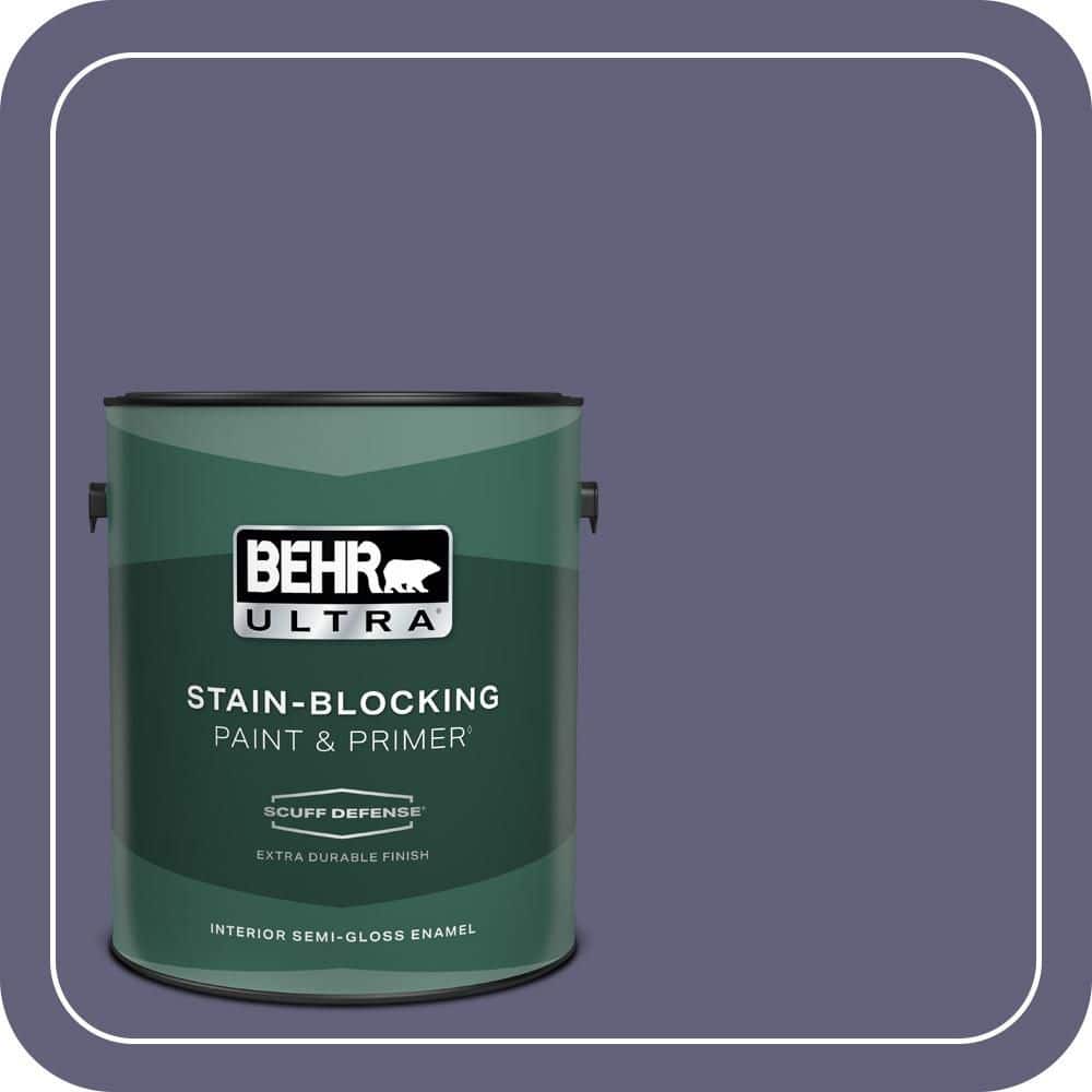BEHR ULTRA 1 gal. #PMD-44 Twilight Dusk Extra Durable Semi-Gloss Enamel Interior Paint & Primer