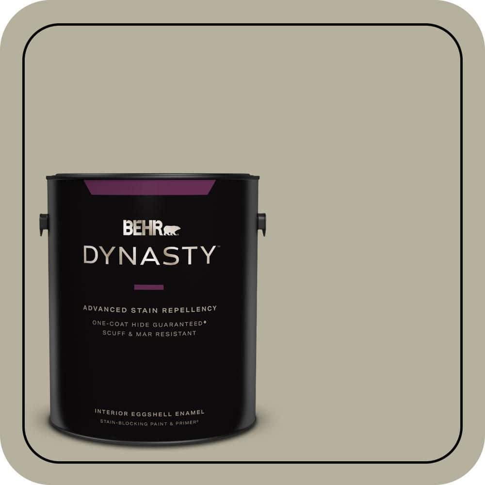 BEHR DYNASTY 1 gal. #QE-35 Stone Walkway Eggshell Enamel Interior Stain-Blocking Paint & Primer