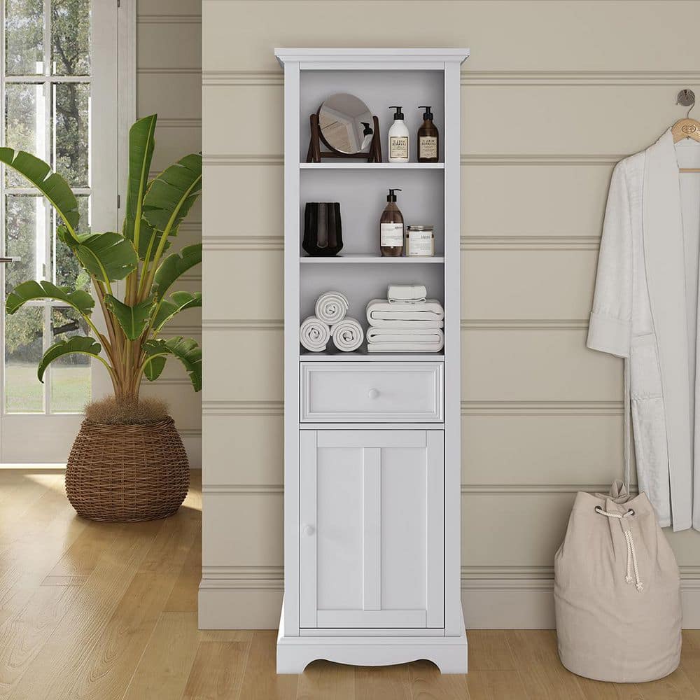 Home Decorators Collection Fremont 20 in. W 14 in. D 65 in. H Freestanding Linen Cabinet (1)