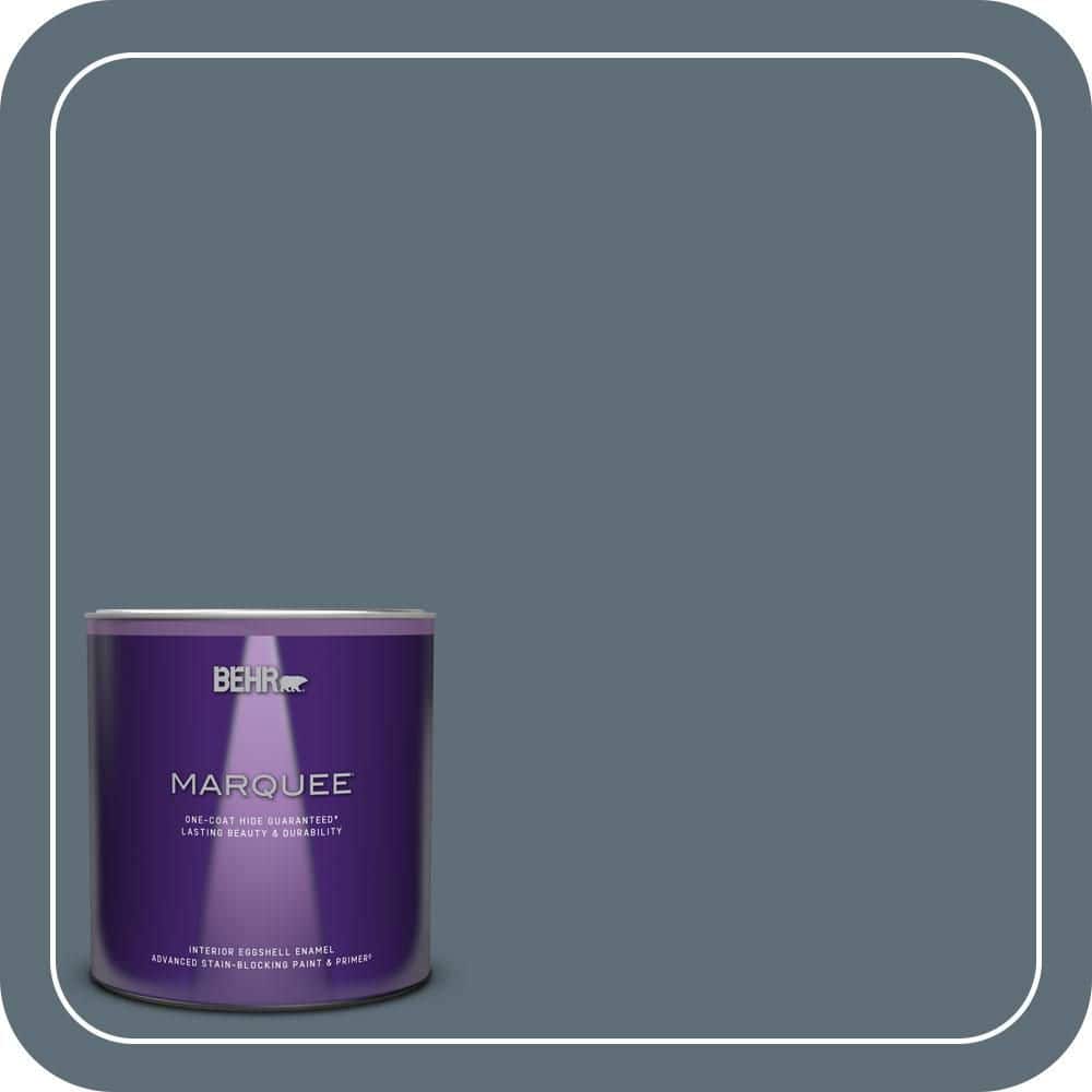 BEHR MARQUEE 1 qt. #N480-6 NYPD One-Coat Hide Eggshell Enamel Interior Paint & Primer