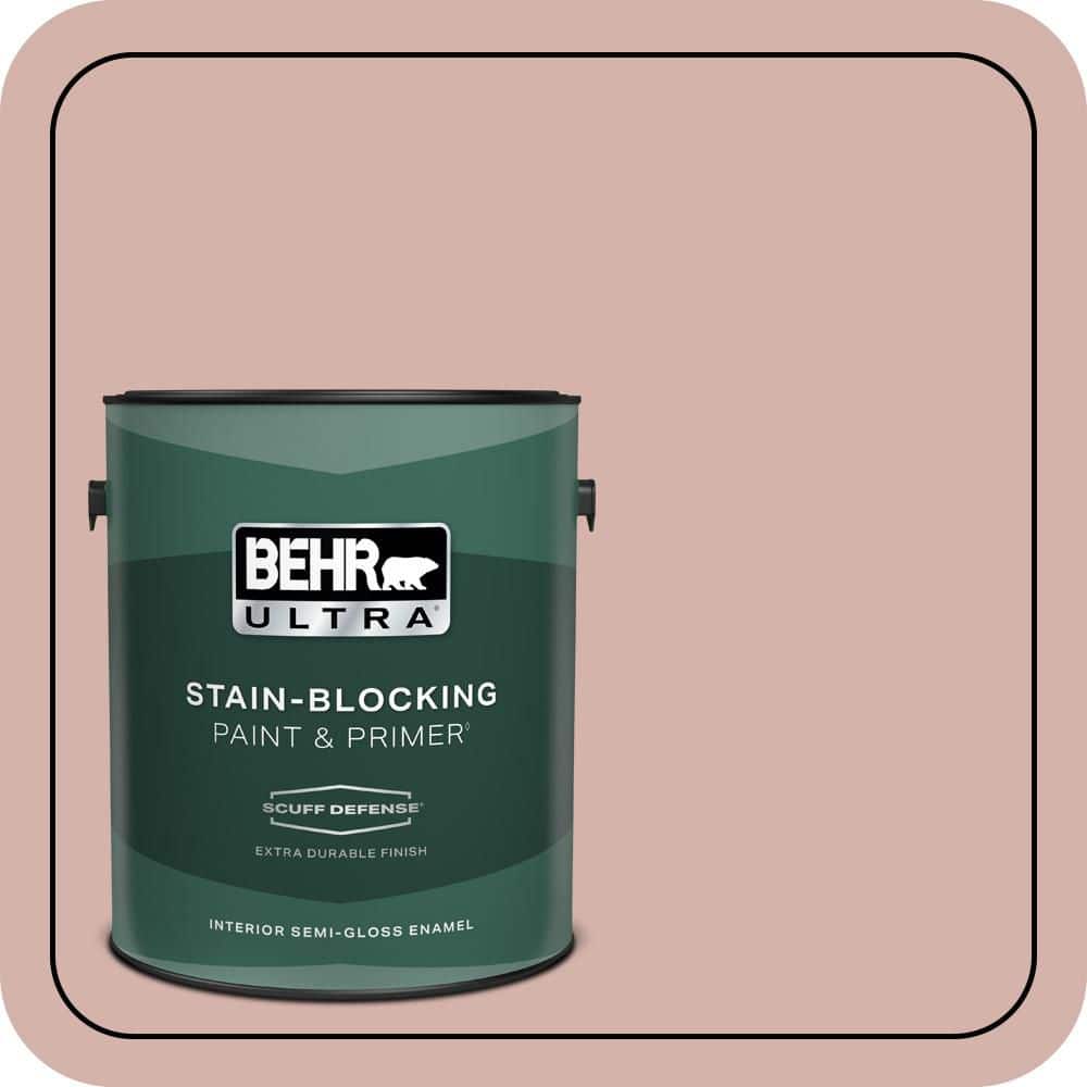 BEHR ULTRA 1 gal. #S170-3 Castilian Pink Extra Durable Semi-Gloss Enamel Interior Paint & Primer