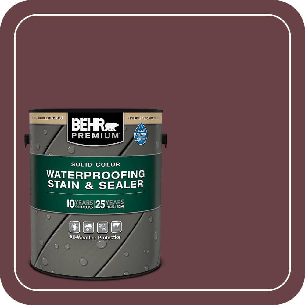 BEHR PREMIUM 1 gal. #MQ1-14 Twinberry Solid Color Waterproofing Exterior Wood Stain and Sealer (1)