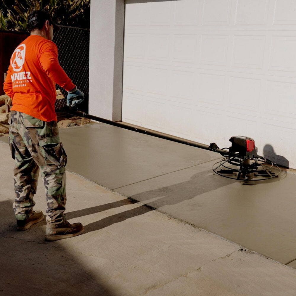 Tomahawk Power Tomahawk 30 in. 36V Battery-Powered Portable Concrete Power Finishing Trowel with 18 ft. Bull Float Handle (3)