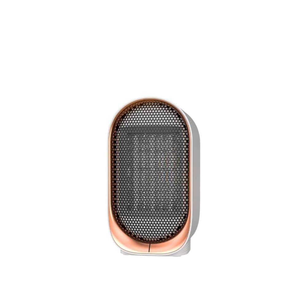 Unbranded 800W White Indoor Electric Mini Space Heater with Overheat and Tip-Over Protection for Bedroom Office Desk