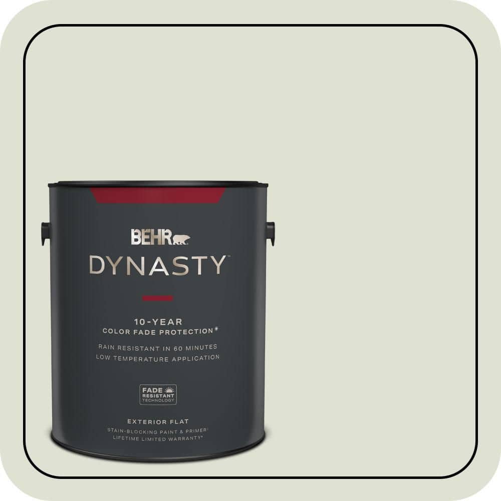 BEHR DYNASTY 1 gal. #S380-1 Moss Mist Flat Exterior Stain-Blocking Paint & Primer