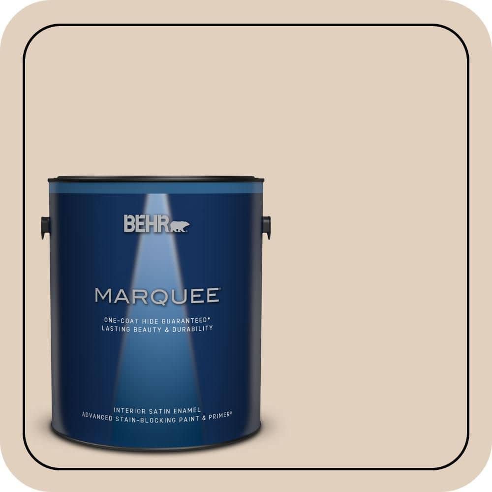 BEHR MARQUEE 1 gal. #N240-2 Adobe Sand Satin Enamel Interior Paint & Primer