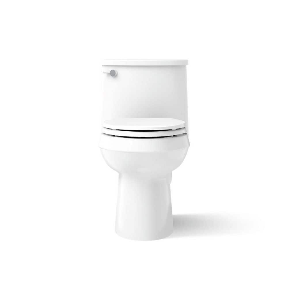 KOHLER Adair 12 in. Rough In 1-Piece 1.28 GPF Single Flush Elongated Toilet in White Seat Included (3)