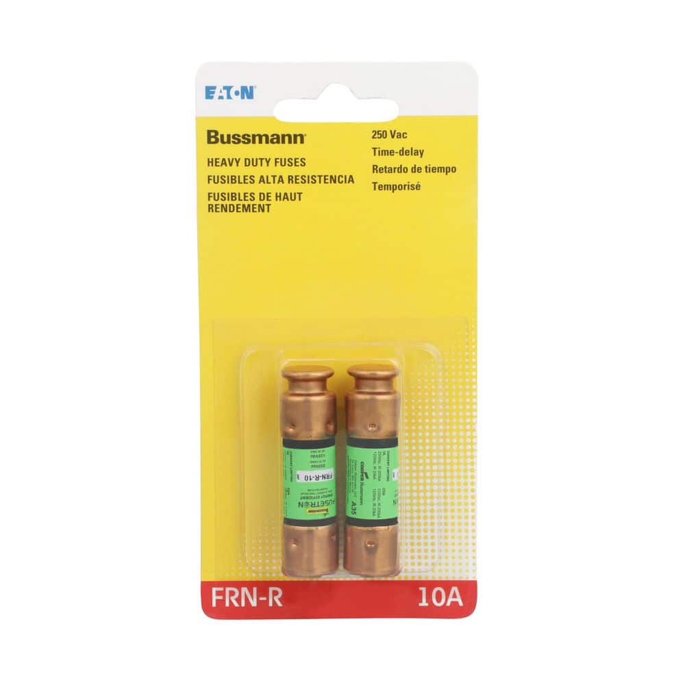 Cooper Bussmann FRN Series 10 Amp Brass Fuse Cartridges (2-Pack)
