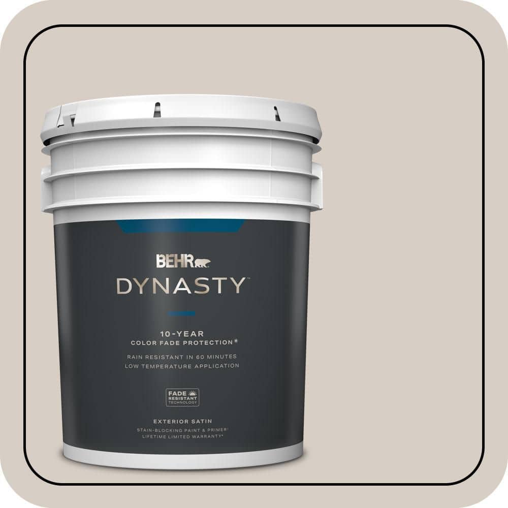 BEHR DYNASTY 5 gal. #MQ3-06 Granite Dust Satin Enamel Exterior Stain-Blocking Paint & Primer