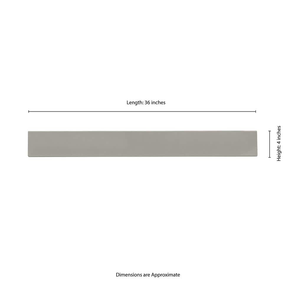 MSI Gray Double Beveled 4 in. x 36 in. Polished Engineered Marble Threshold Tile (3 ln. ft./Each) (4)