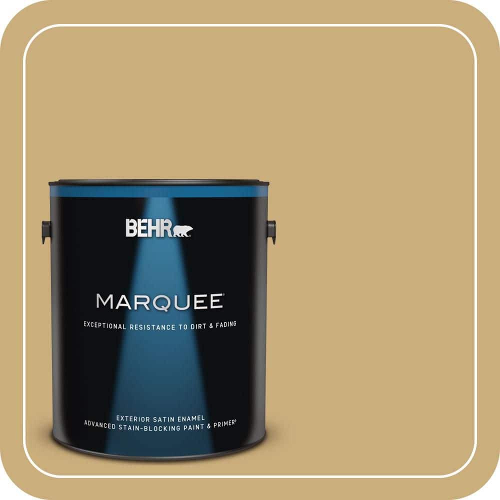 BEHR MARQUEE 1 gal. #PPU6-16 Cup of Tea Satin Enamel Exterior Paint & Primer