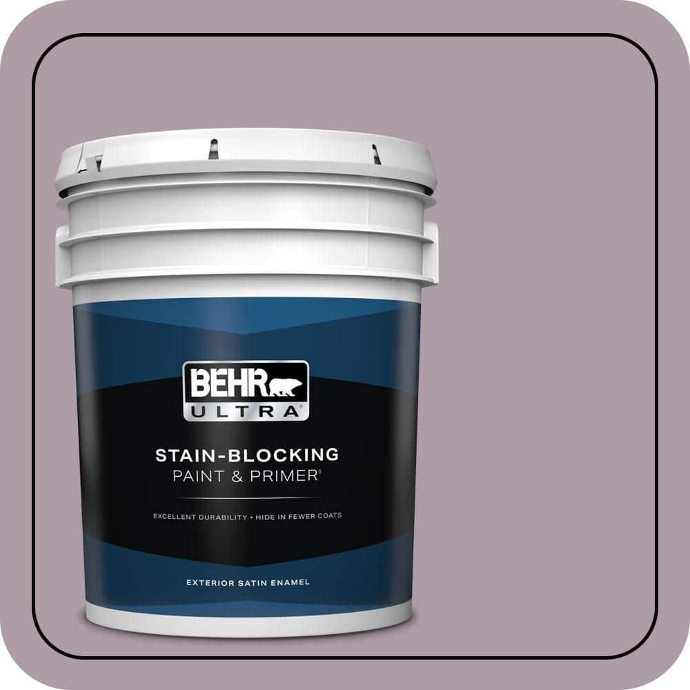 BEHR ULTRA 5 gal. #PMD-34 Wild Lilac Satin Enamel Exterior Paint & Primer