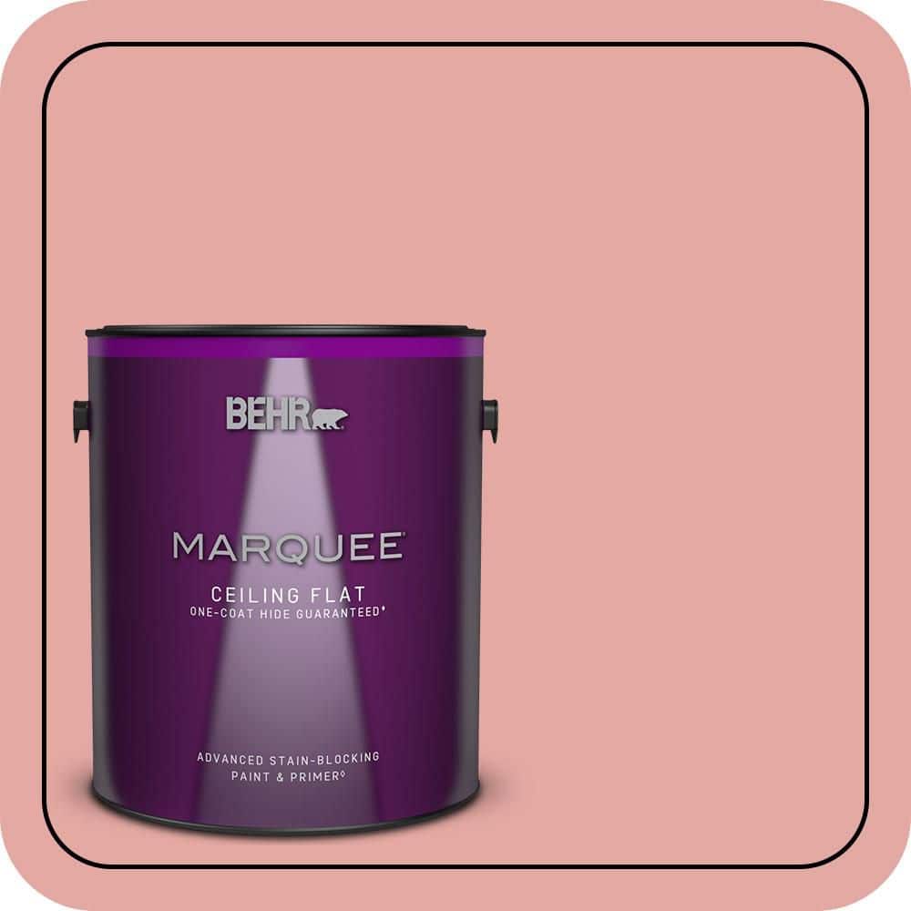 BEHR MARQUEE 1 gal. #MQ4-03 Coral Fountain One-Coat Hide Ceiling Flat Interior Paint & Primer