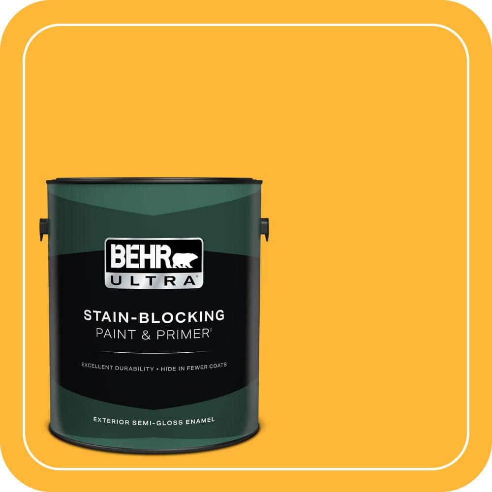 BEHR ULTRA 1 gal. #P270-6 Soft Boiled Semi-Gloss Enamel Exterior Paint & Primer