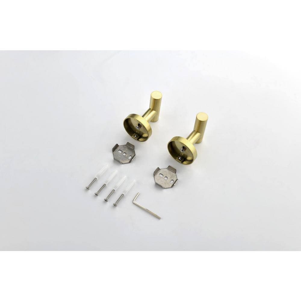 Tahanbath 6-Piece Stainless Steel Bath Hardware Set Wall Mount with Hand Towel Holder in Brushed Gold (3)
