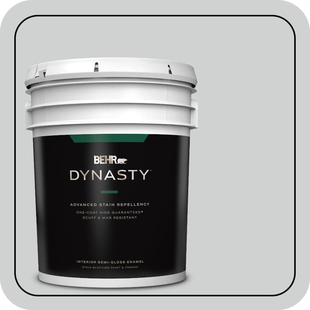 BEHR DYNASTY 5 gal. #N530-2 Double Click Semi-Gloss Enamel Interior Stain-Blocking Paint & Primer