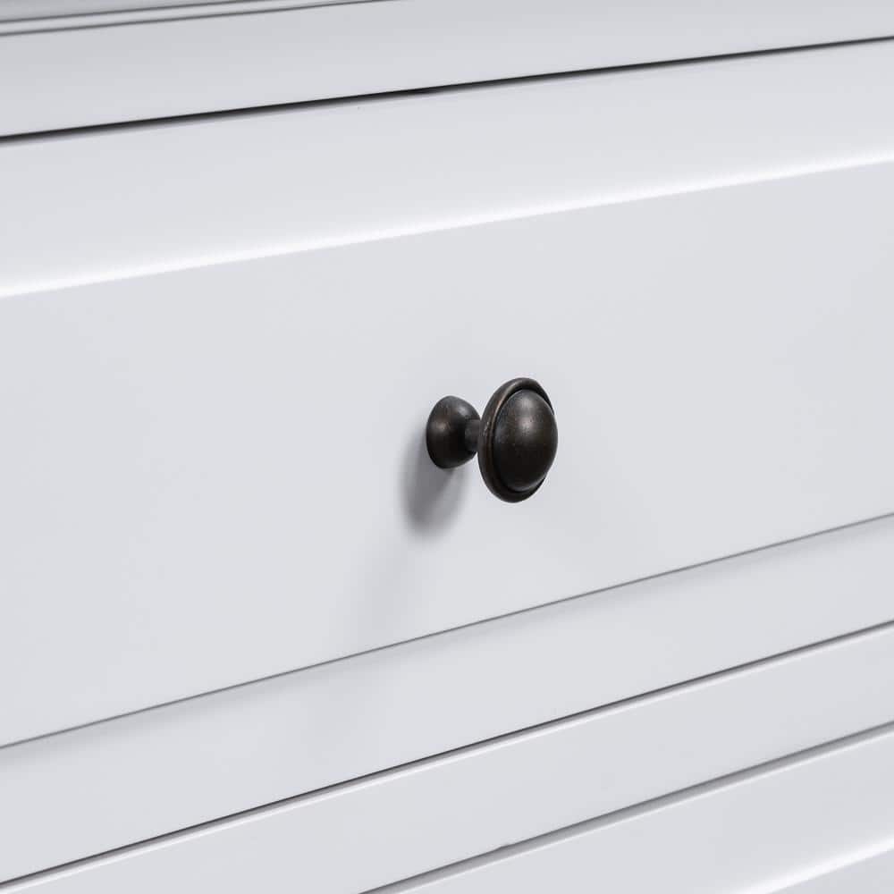 COWLOWN 28 in. W x 16.9 in. D x 28 in. H Bathroom White Linen Cabinet (3)