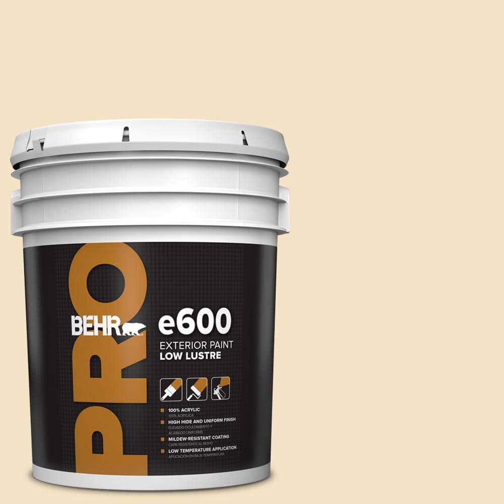 BEHR PRO 5 gal. #PPU6-10 Cream Puff Low Luster Exterior Paint