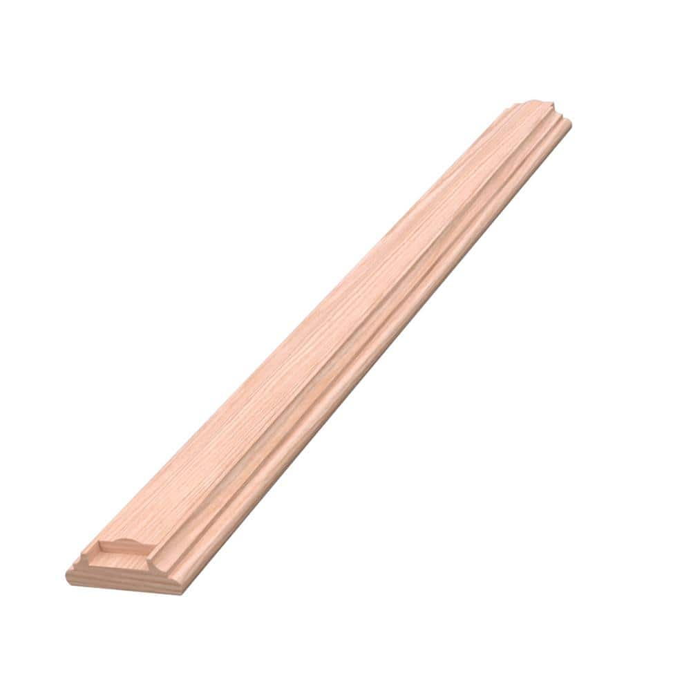 EVERMARK Stair Parts 6045 16 ft. Unfinished Red Oak Shoe Rail with Crown Fillet (2)