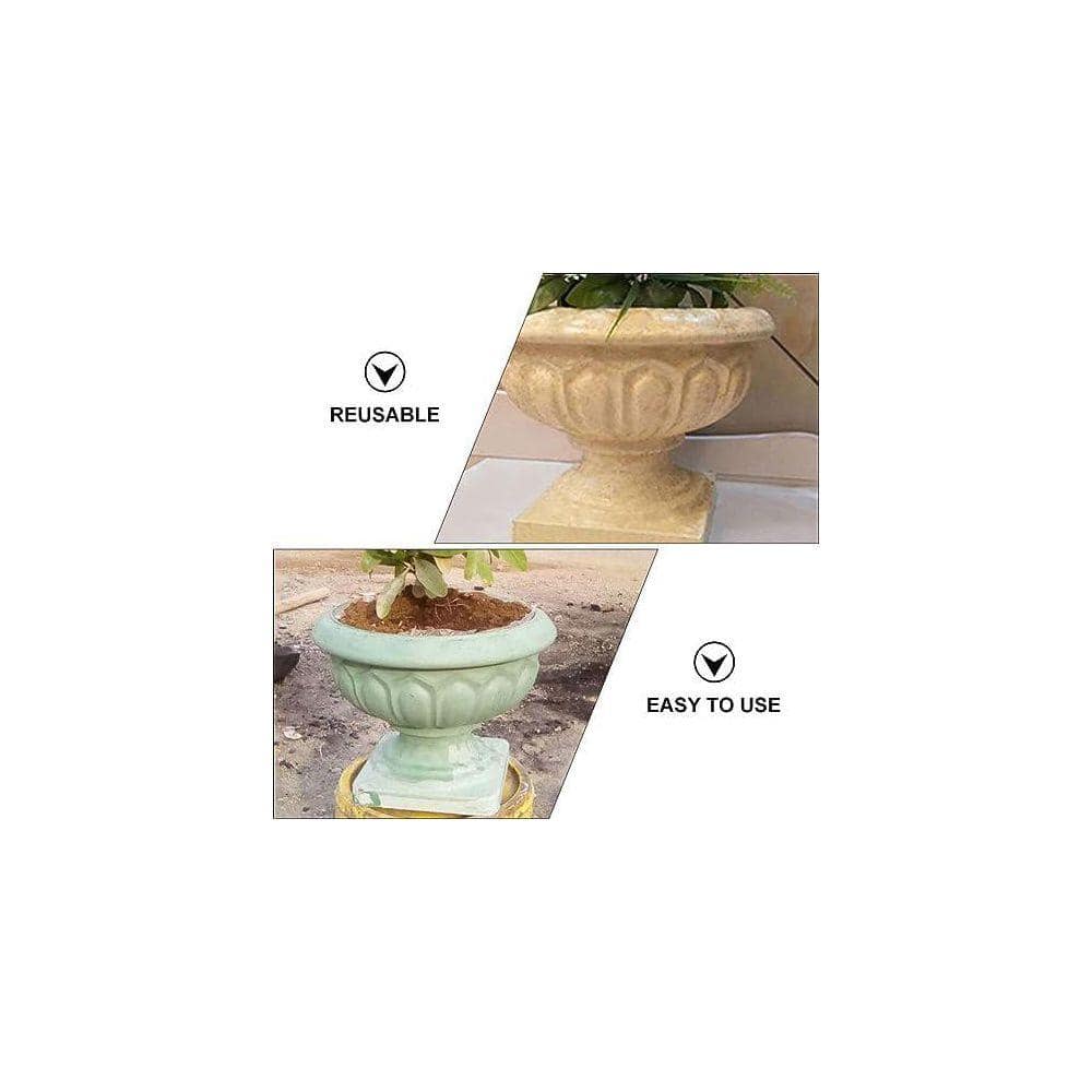 KIWDZFU Large Concrete Planter Mold Flower Pot Making Mold Succulent Bonsai Pot DIY Craft Mold for Garden Decoration (3)