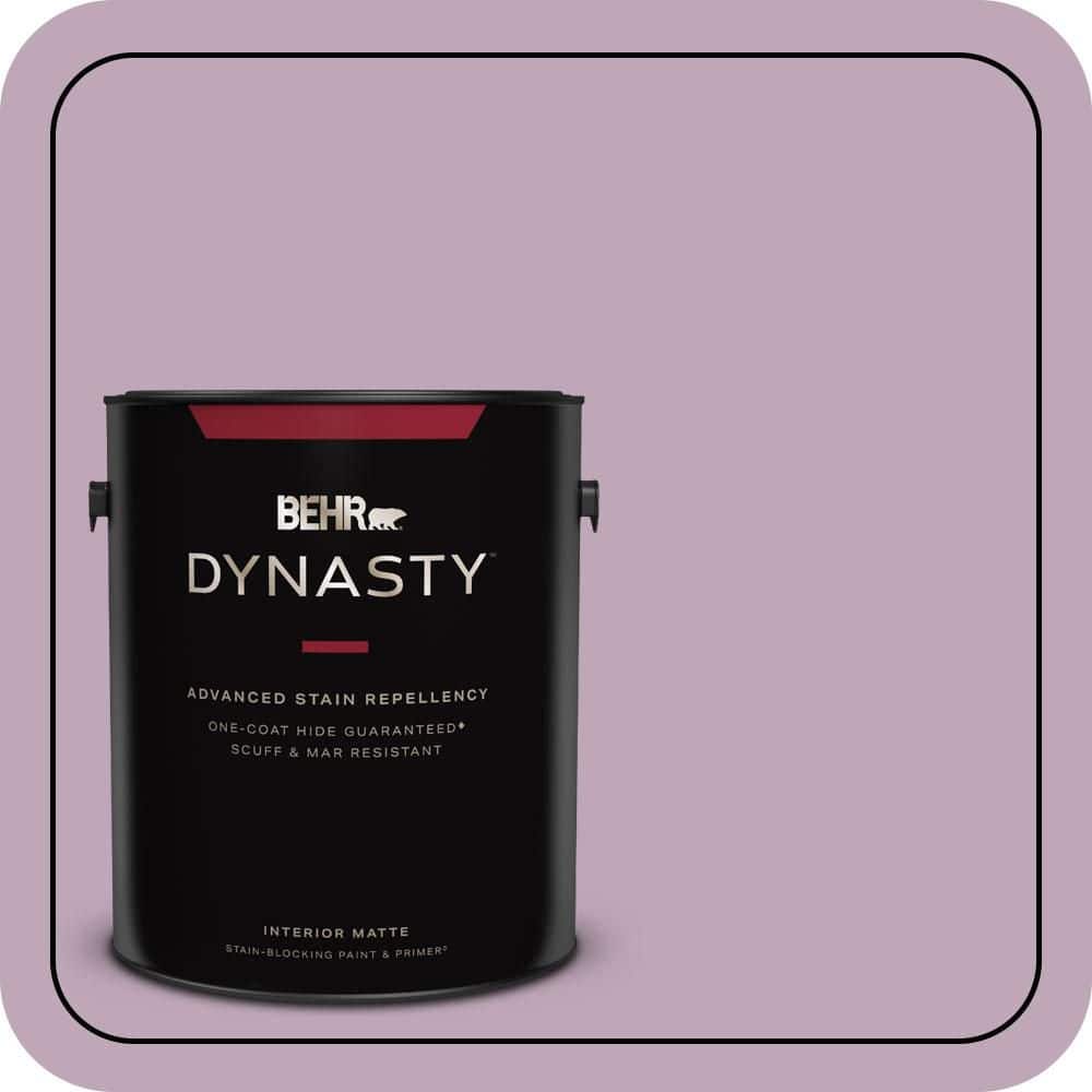 BEHR DYNASTY 1 gal. #680F-4 Soft Heather Matte Interior Stain-Blocking Paint & Primer