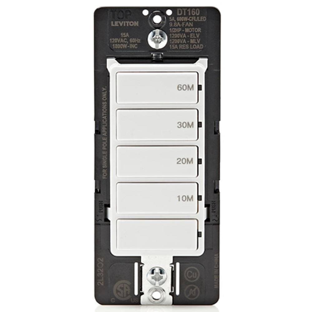 Leviton Decora Indoor 60 Minute Countdown Timer 120 V White (2)