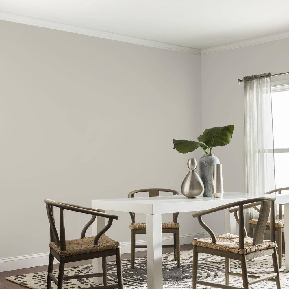 Glidden Premium 1 qt. PPG0999-2 Rabbit's Ear Eggshell Interior Latex Paint (4)