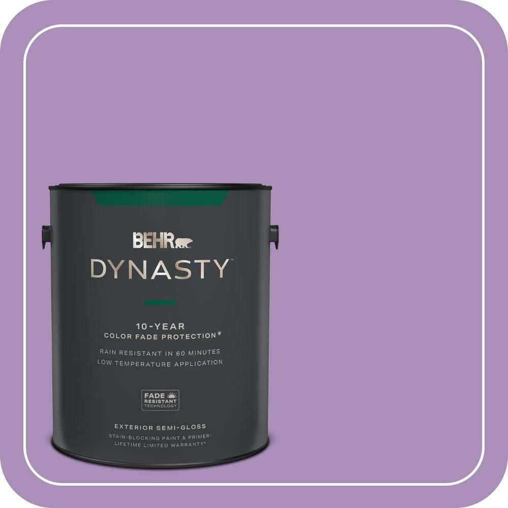 BEHR DYNASTY 1 gal. #650B-5 Garden Pansy Semi-Gloss Enamel Exterior Stain-Blocking Paint & Primer