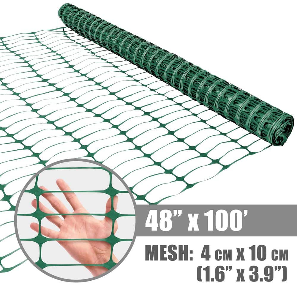 Fencer Wire 4 ft. Outdoor Safety Fence, Plastic Fencing Roll for Construction Fencing Pet Fencing and Event Fencing (2)