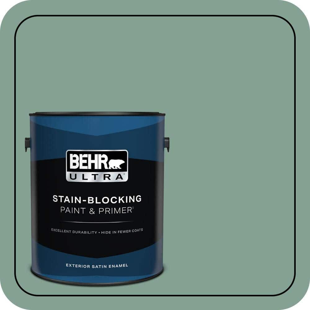 BEHR ULTRA 1 gal. #S420-4 Australian Jade Satin Enamel Exterior Paint & Primer